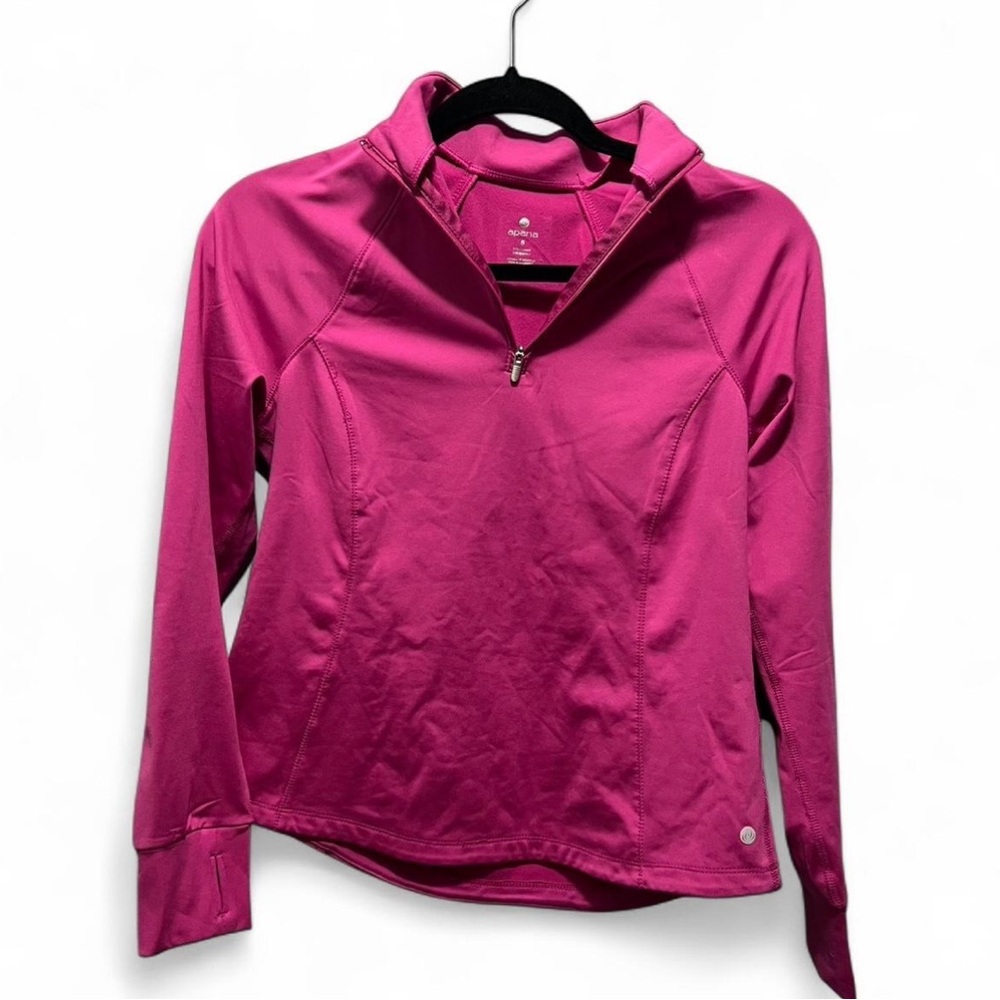 APANA Pink Quarter-Zip Athletic Pullover